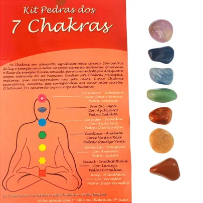 Kit Pedra dos 7 Chakras