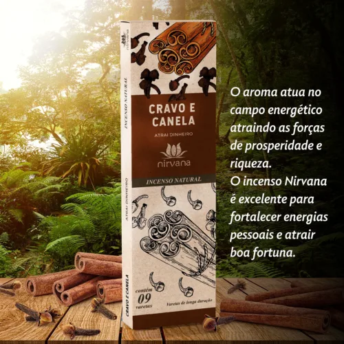 Incenso Natural de Cravo e Canela Nirvana Destaque